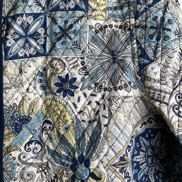 BonWorth Women's Quilted Reversible Utility Jacket - Blue and Yellow Sz L - Picture 2 of 13